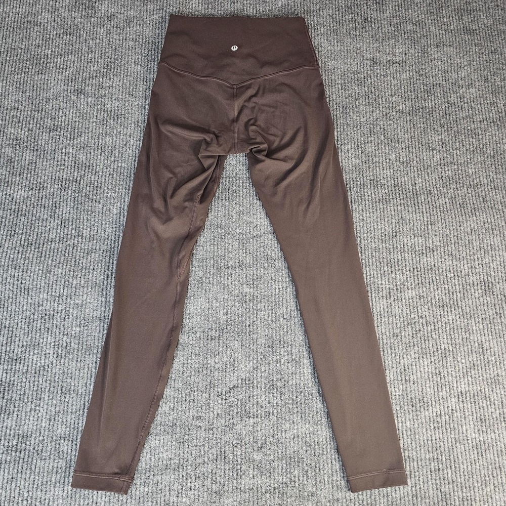 Lululemon Pants Womens 6 Brown High Rise Ankle Leggings Yoga Stretch Athletic - Picture 3 of 10